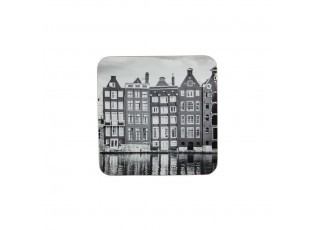 6ks pevné korkové podtácky s motivem Amsterdam - 10*10*0,4cm