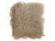 Kožený béžový podsedák dlouhý chlup Curly beige - 40*40*2cm Mars & More 