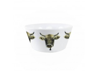Porcelánová miska s motivem švýcarské krávy - 13.5*13.5*7.5cm