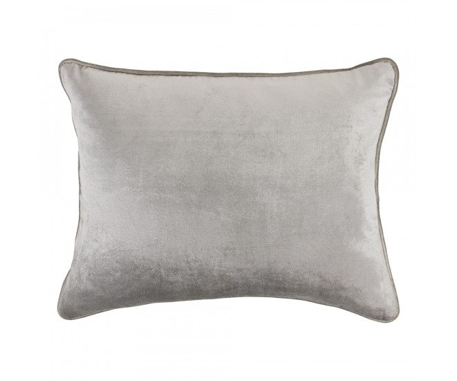 Obdélníkový šedý sametový polštář Grey - 35*45*10cm Mars & More 