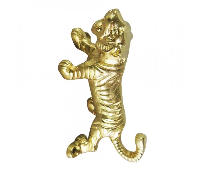 Nástěnný kovový zlatý háček Tygr - 11.5*5.5*5cm Mars & More 