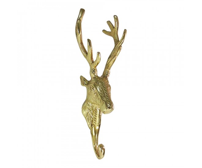 Zlatý kovový háček Jelen - 8.5*7*25cm Mars & More 
