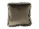 Taupe sametový polštář lemovaný kožešinou Copp - 45*45*10cm Mars & More 