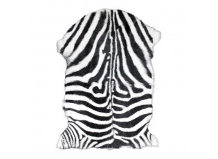 Bílo černá dekorativní kožešina Zebra z kozí kůže - 60*90*2cm