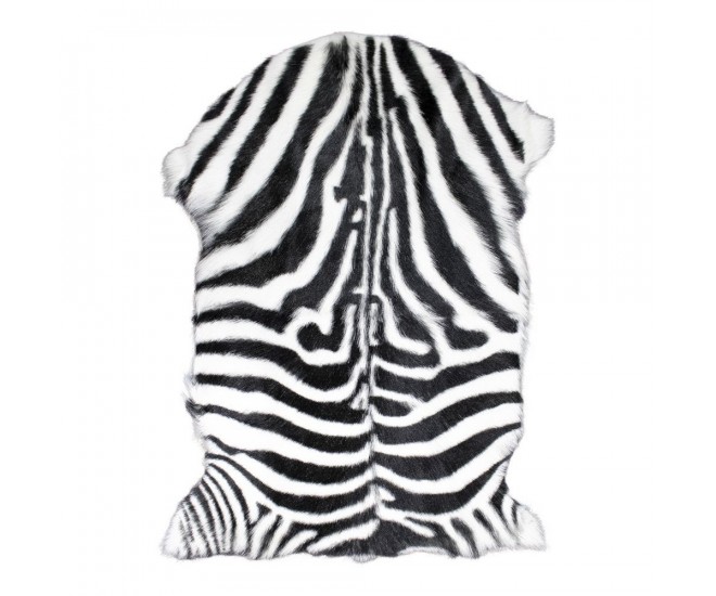 Bílo černá dekorativní kožešina Zebra z kozí kůže - 60*90*2cm Mars & More 