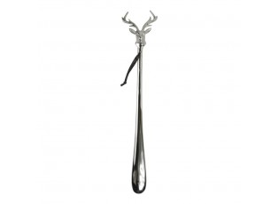 Stříbrné kovové obouvadlo s jelenem - 11*6*56cm