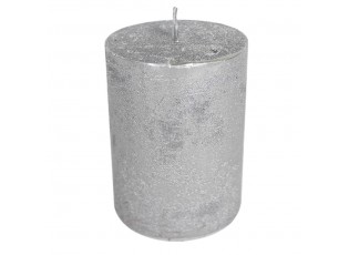 Stříbrná nevonná svíčka XXL válec - Ø 10*20cm