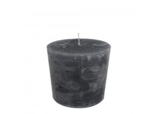 Tmavě šedá nevonná svíčka L válec - Ø 10*10cm