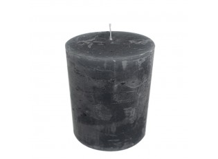 Tmavě šedá nevonná svíčka XL válec - Ø 10*15cm