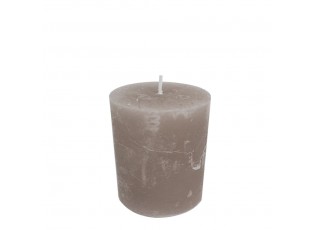 Tmavě hnědo šedá nevonná svíčka Taupe M válec - Ø 7*10cm
