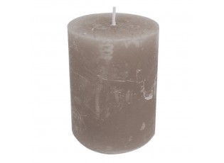 Tmavě hnědo šedá nevonná svíčka Taupe XXL válec - Ø 10*20cm