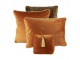 Oranžový sametový polštář obšitý krouceným zlatým provázkem Velvet - 45*10*45cm Mars & More 