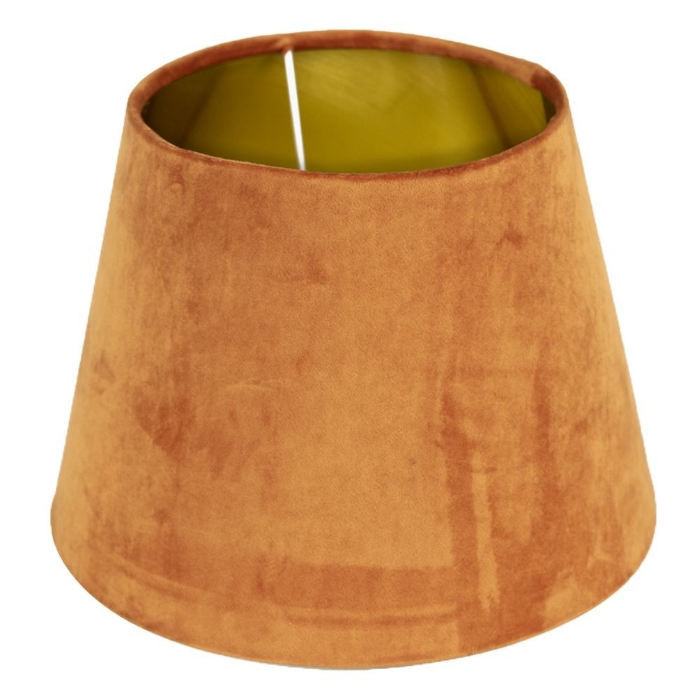 Sametové oranžové stínidlo se zlatým vnitřkem Orangee - Ø46*25cm