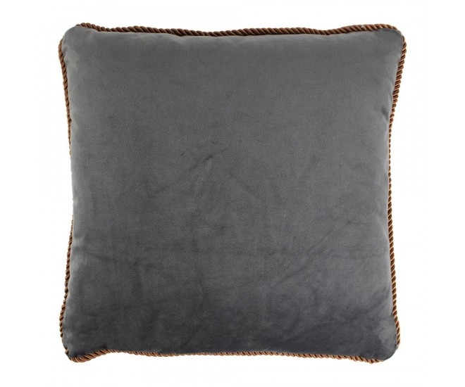 Šedý semišový polštář - 45*45*10cm Mars & More 