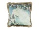 Sametový polštář bílý páv se zlatými třásněmi Frill - 45*45*10cm Mars & More 