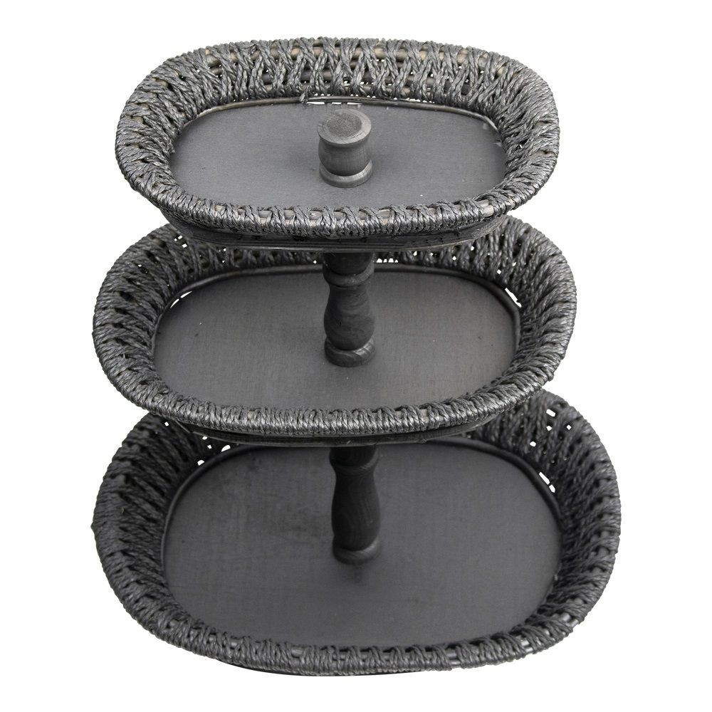 Černý dřevěný oválný podnos Bulli - 48*38*56cm Mars & More Černý dřevěný oválný podnos Bulli - 48*38*56cm Mars & More