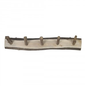 Dřevěný věšák s 5-ti háčky - 73*12*13cm