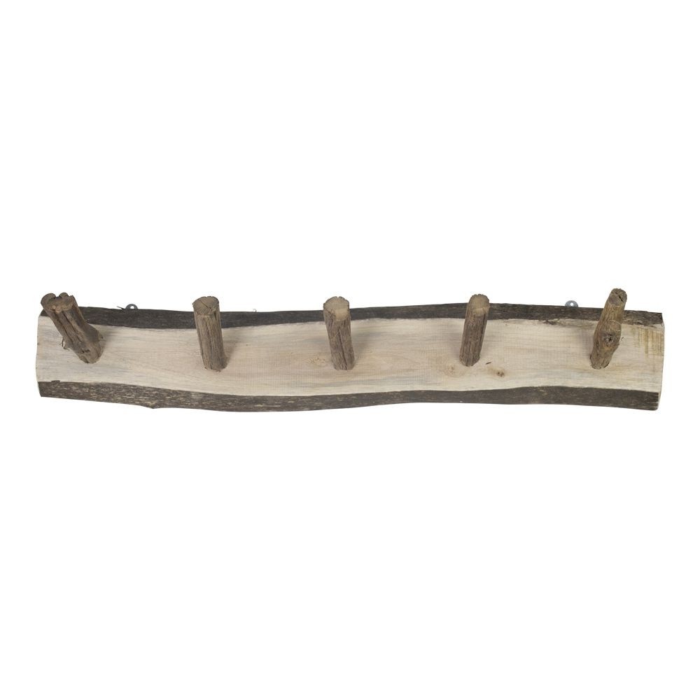 Dřevěný věšák s 5-ti háčky - 73*12*13cm