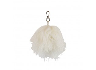 Klíčenka pom pom kudrnatý chlup - 13cm