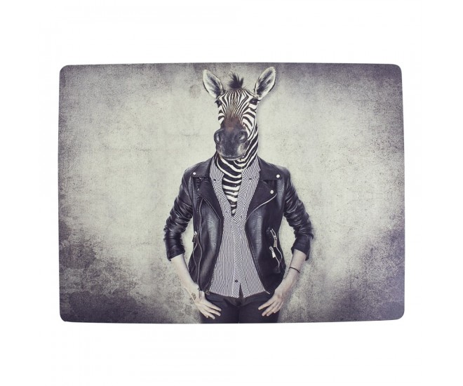 4ks pevné korkové prostírání paní zebra - 30*40*0,4cm Mars & More 