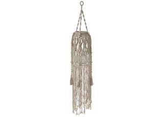 Skleněný závěsný svícen s provázky Macrame - Ø 25*125cm