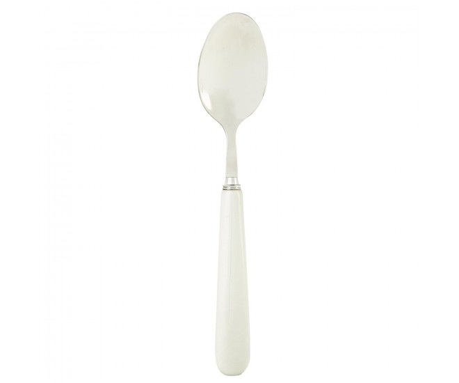 Polévková lžíce s bílou keramickou rukojetí - 20cm Clayre & Eef