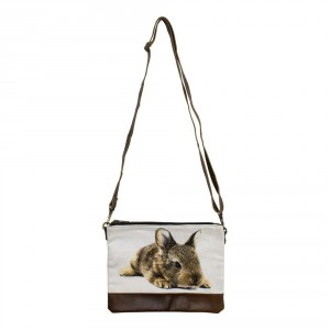 Kožená designová Crossbody s králíčkem - 23*2*18cm