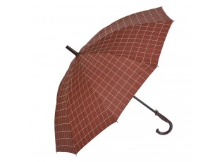 Cihlově barevný kostičkovaný deštník - 60 cm
