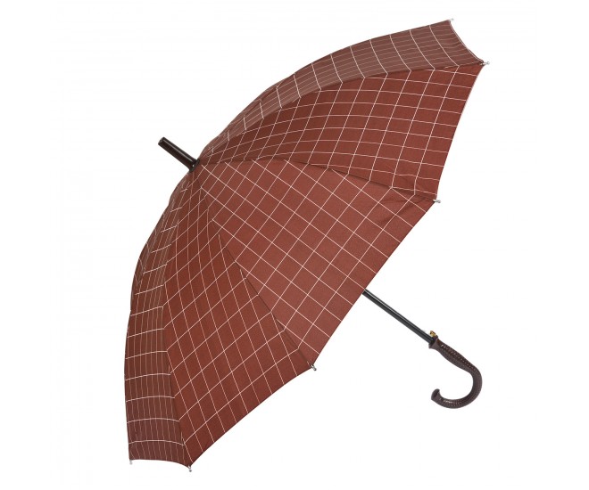 Cihlově barevný kostičkovaný deštník - 60 cm Clayre & Eef