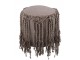 Bavlněný puf Macrame taupe - Ø 45*45cm J-Line by Jolipa