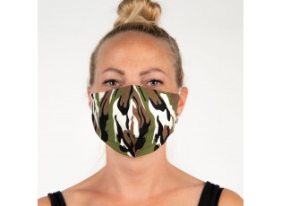 Maskáčová bavlněná rouška na obličej
