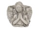 Šedý květináč s andělkou Anjel - 16*13*12 cm Clayre & Eef