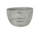 Šedý květináč hlava s ústy - 24*23*15 cm Clayre & Eef