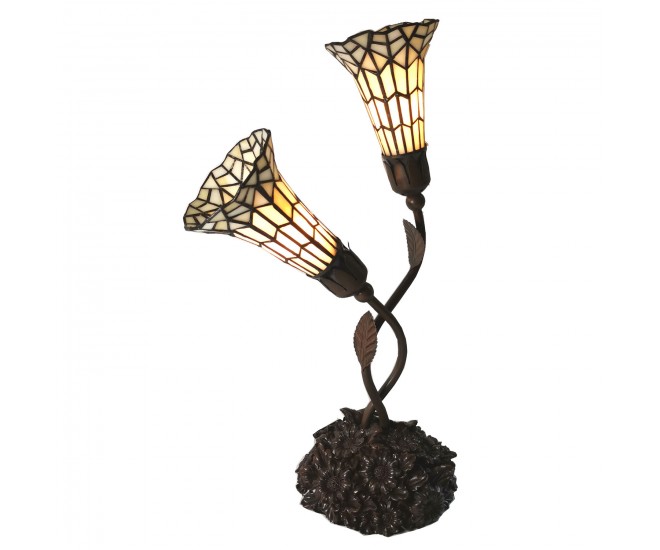 Tiffany stolní lampa Carillon - 34*25*58 cm E14/max 2*25W Clayre & Eef