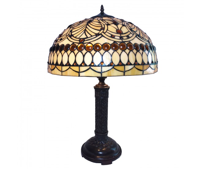 Stolní lampa Tiffany Adélie – Ø 46*62 cm E27/max 2*60W Clayre & Eef