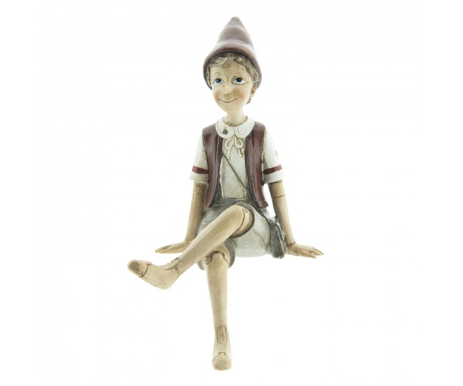 Dekorace sedící Pinocchio - 13*12*23 cm Clayre & Eef