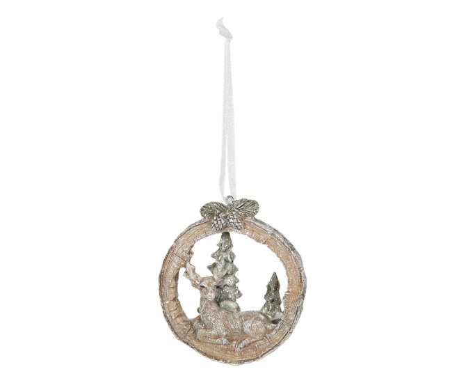 Závěsná dekorace ozdoba Jelen - 7*2*8 cm Clayre & Eef