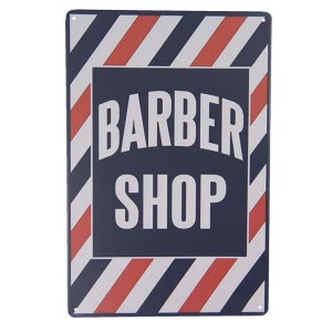 Nástěnná kovová cedule Barber Shop - 20*30 cm