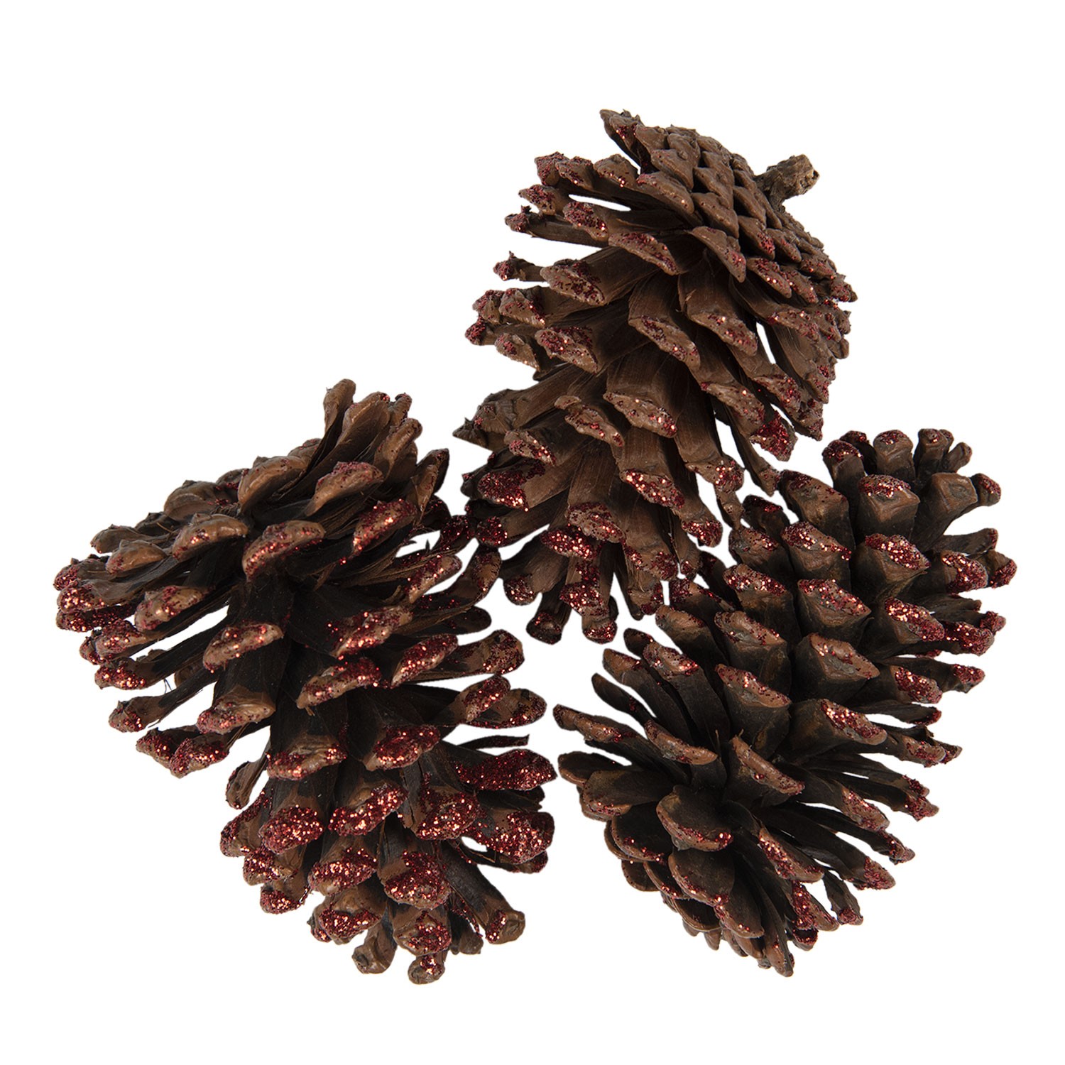 3 ks dekorativních hnědých šišek - 8/10 cm Clayre & Eef 3 ks dekorativních hnědých šišek - 8/10 cm Clayre & Eef