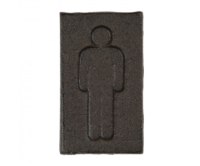 Kovová cedulka pánské toalety - 6*1*11 cm Clayre & Eef