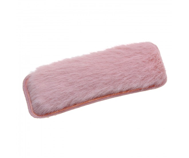 Růžová chlupatá sponka do vlasů - 3*7,5cm Clayre & Eef