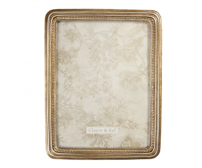 Zlatý fotorámeček ve vintage stylu Aimee - 18*1*23 cm / 15*20 cm Clayre & Eef