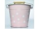 Růžový smaltovaný kyblík s puntíky Pink dot - Ø24*23cm - 6L M&uuml;nder Email