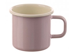 Růžový smaltovaný hrnek Pink dot - Ø8*8cm - 250ml