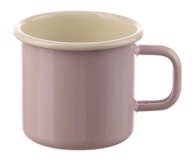 Růžový smaltovaný hrnek Pink dot - Ø8*8cm - 250ml M&uuml;nder Email