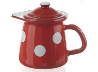 Červené víčko k mlékovce s puntíky Red dot - 7cm