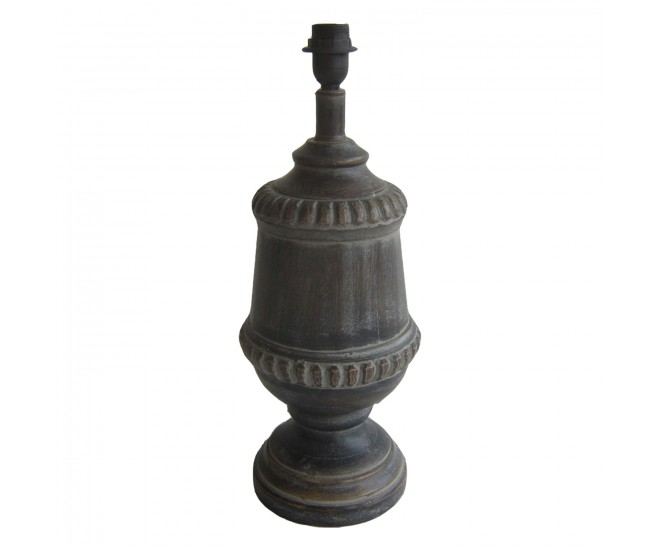 Šedá dřevěná noha k lampě Marcel - Ø 21*55 cm E27 Clayre & Eef