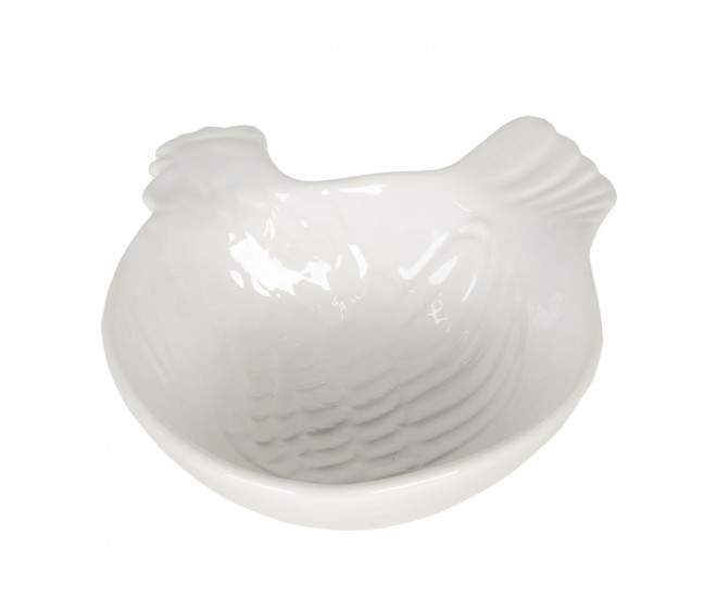 Keramická miska ve tvaru slepice Campagne - 14*17*15 cm Clayre & Eef
