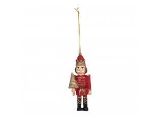 Závěsná vánoční dekorace Louskáček se stromkem - 4*2*9 cm