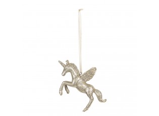 Závěsná zlatá ozdoba Jednorožec - 10*2*7 cm